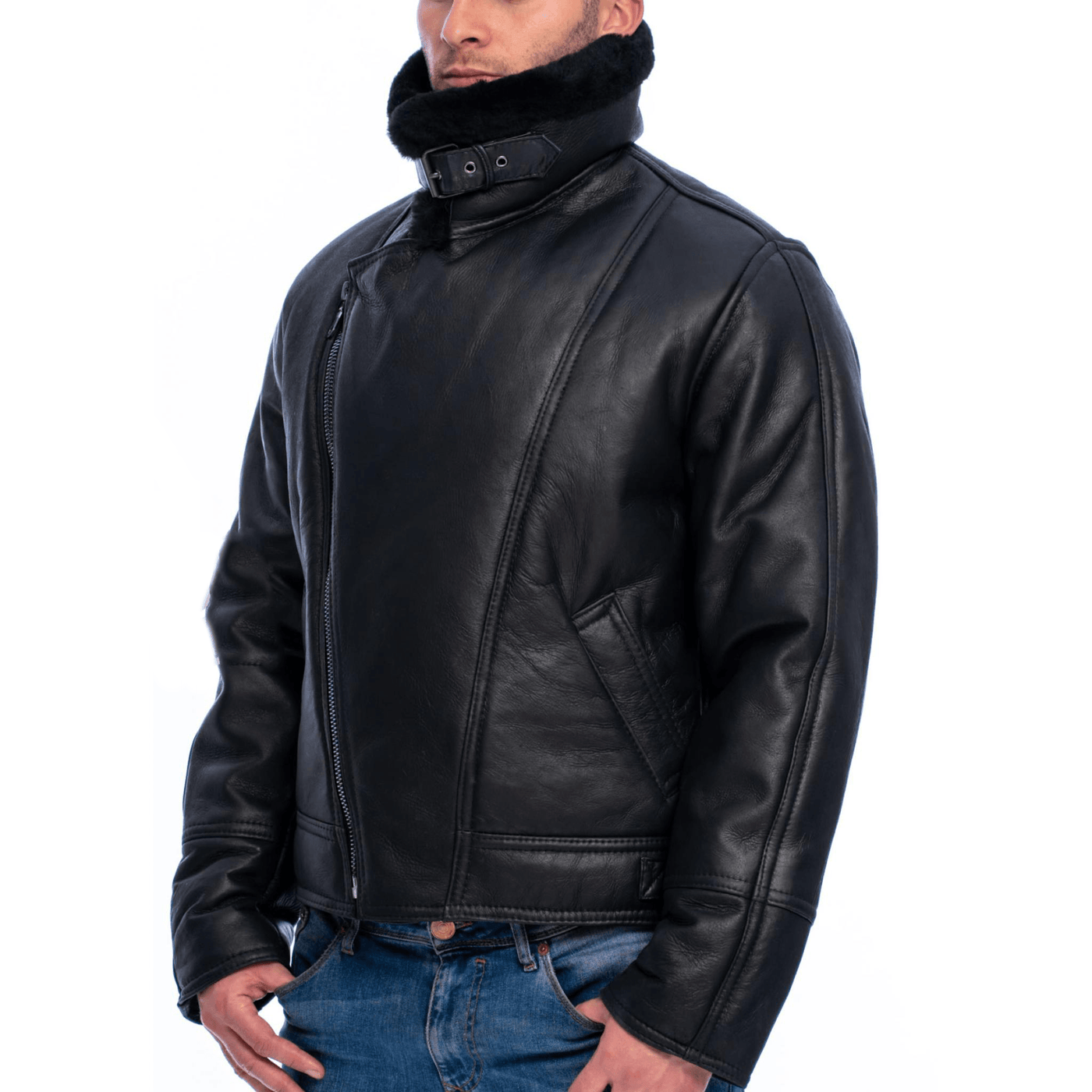Men's B3 Bomber Leather Jacket - Bull Armour