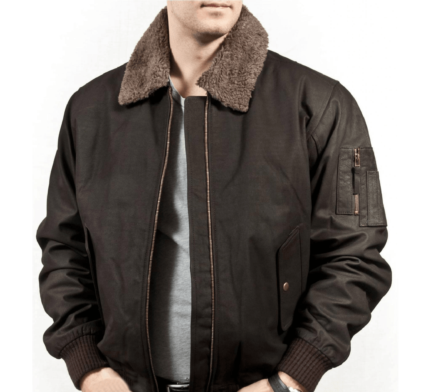Men's B3 Bomber Leather Jacket - Bull Armour