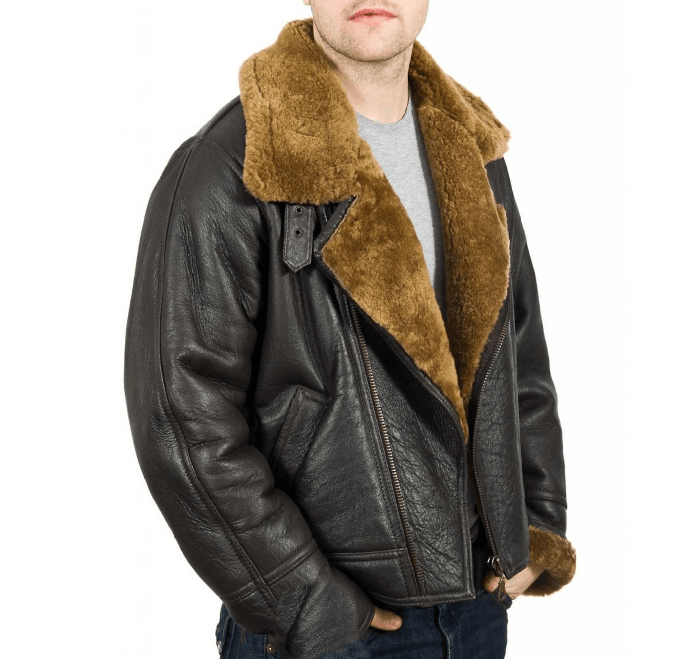 Men's B3 Bomber Leather Jacket - Bull Armour